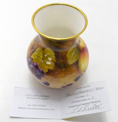 Lot 501 - STEVE SMITH CERAMICS; a free-hand painted...