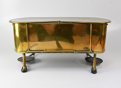 Lot 97 - An early 20th century brass tabletop plate...