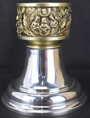 Lot 737 - An Elizabeth II hallmarked silver candle lamp...
