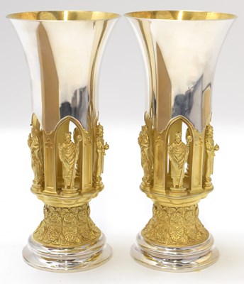 Lot 747 - A boxed pair of Elizabeth II hallmarked silver...
