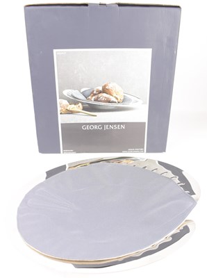 Lot 609 - GEORG JENSEN; a stainless steel bread basket...