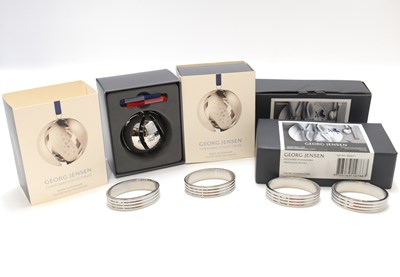 Lot 613 - GEORG JENSEN; two 2017 boxed Christmas baubles,...