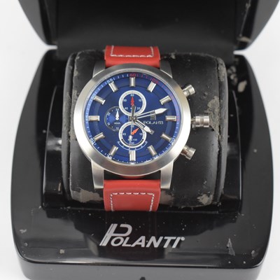 Lot 912 - POLANTI; an SS silver rogue wristwatch, with...