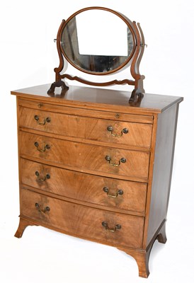 Lot 1598 - A Victorian mahogany bowfront chest of drawers,...