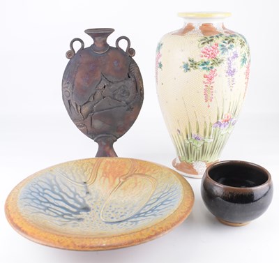 Lot 515 - Three items of studio pottery comprising an...