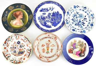 Lot 508 - Six various 19th and early 20th century plates...