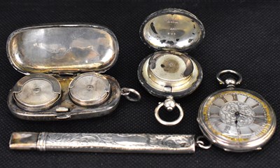 Lot 749 - Four items of hallmarked silver, comprising a...