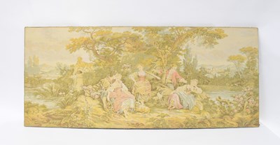 Lot 432 - A needlework panel depicting a Classical...