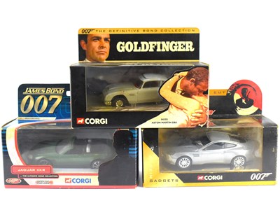 Lot 442 - CORGI; three boxed James Bond 007 vehicles...