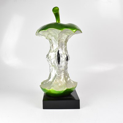 Lot 619 - A contemporary resin sculpture of an apple...
