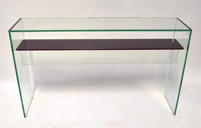 Lot 3 - HELDERR; a contemporary glass console table...