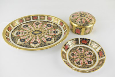 Lot 467 - ROYAL CROWN DERBY; three items of 1128 pattern...