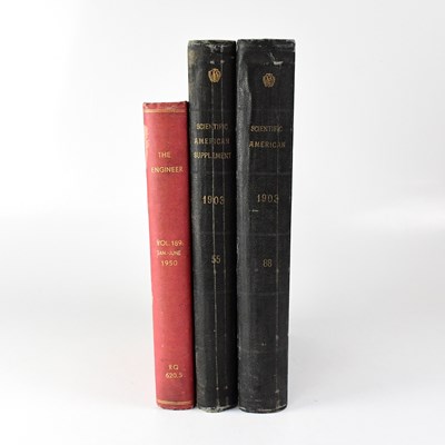Lot 710 - Two volumes of 'Scientific American Supplement'...