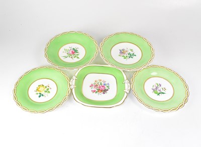 Lot 452 - MINTON; a 19th century part dessert service,...