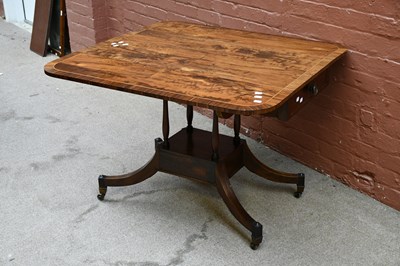Lot 2475 - A Regency mahogany crossbanded Pembroke table,...