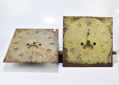 Lot 2353 - Two 19th century longcase clock faces with...