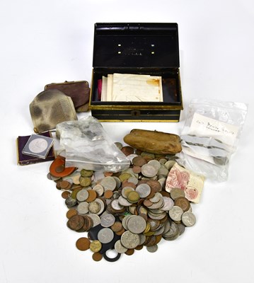 Lot 3215 - A collection of assorted coins including half...