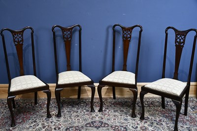 Lot 6683 - A set of four early 20th century dining chairs...