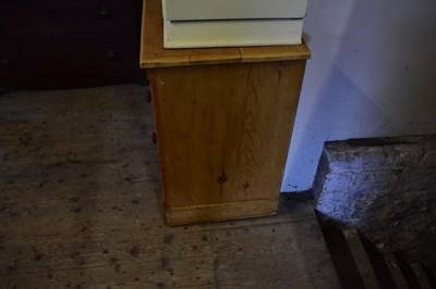 Lot 1004 - An old pine chest of two short over two long...