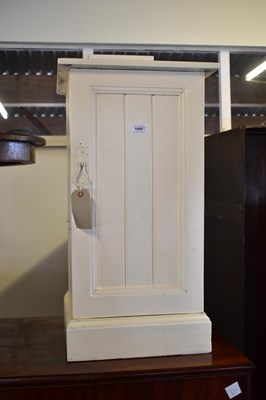 Lot 1008 - A painted pine pot cupboard on plinth base,...