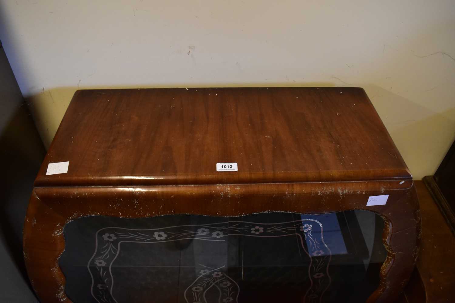 Lot 1012 - An Art Deco walnut display cabinet with...