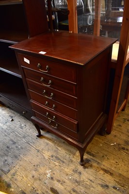 Lot 1023 - An Edwardian inlaid mahogany music chest of...
