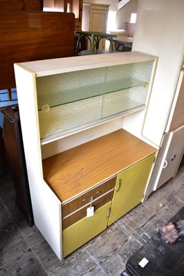 Lot 1025 - A 1950s painted wood kitchenette with an...