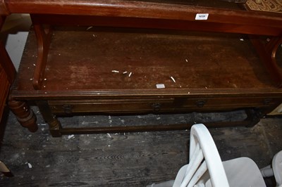 Lot 1039 - A modern oak refectory coffee table with two...