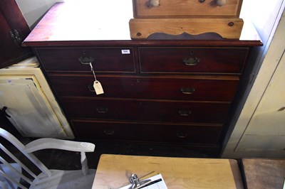 Lot 1043 - A 19th century mahogany chest of two short...