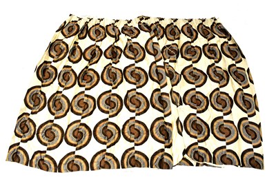 Lot 212 - Three pairs of retro curtains