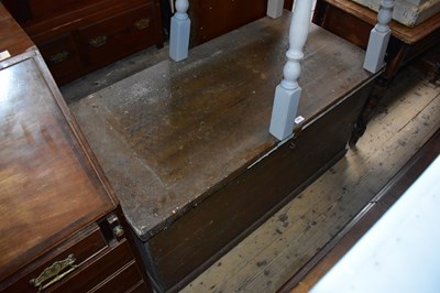 Lot 1078 - A Victorian stained pine blanket chest on...