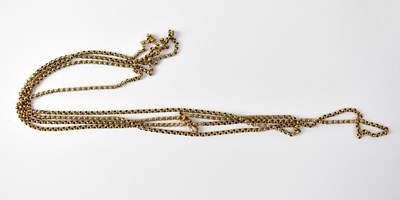 Lot 953 - A Victorian belcher link muff chain