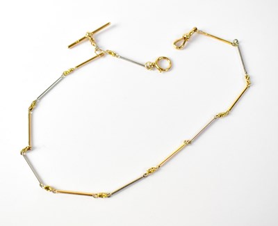 Lot 959 - A 18ct yellow and white gold two-tone necklace