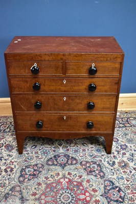 Lot 2424 - A 19th century small mahogany chest of two...