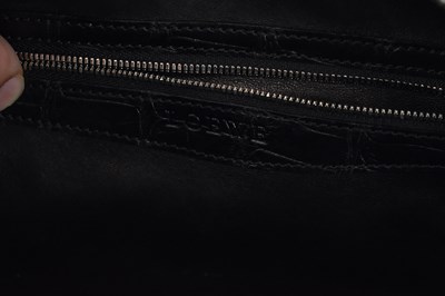 Lot 1 - LOEWE; a black crocodile leather handbag, 46 x...