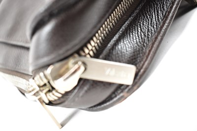 Lot 3 - VALEXTRA; a brown textured leather bag, 41 x...