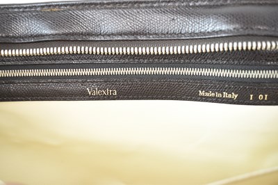 Lot 3 - VALEXTRA; a brown textured leather bag, 41 x...