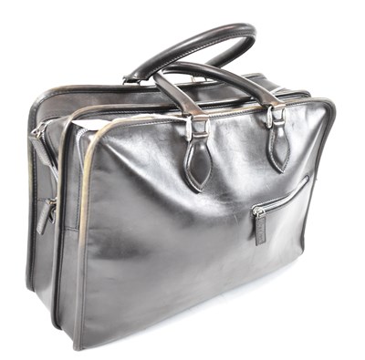 Lot 4 - BERLUTI; a brown leather bag, 41 x 29 x 12cm.