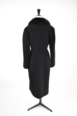 Lot 13 - CHRISTIAN DIOR; a black wool mix full length...