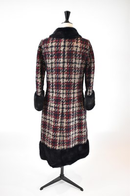 Lot 14 - LOUIS VUITTON; a navy blue, red and cream...