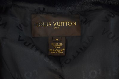 Lot 14 - LOUIS VUITTON; a navy blue, red and cream...