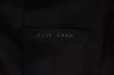Lot 16 - ELIE SAAB; a black wool mix full length coat...