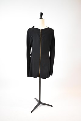 Lot 34 - ROLAND MOURET, RM; a black long sleeve mini...