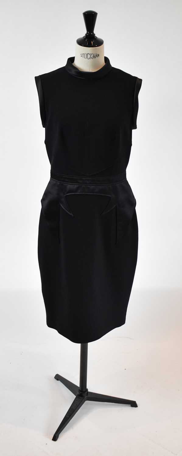 Lot 38 - GIVENCHY; a black 100% wool short sleeveless...