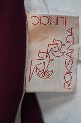 Lot 41 - ROKSANDA; a red 100% wool one shoulder evening...