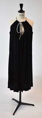 Lot 43 - AZZARO; a black evening dress with diamante...