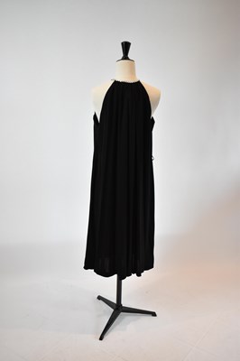 Lot 43 - AZZARO; a black evening dress with diamante...