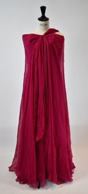 Lot 44 - GUCCI; a fuscia pink 100% silk full length...