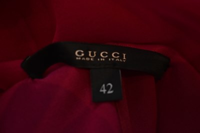 Lot 44 - GUCCI; a fuscia pink 100% silk full length...