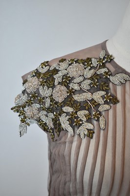 Lot 46 - RIDHI MEHRA; a nude silk and taffeta full...